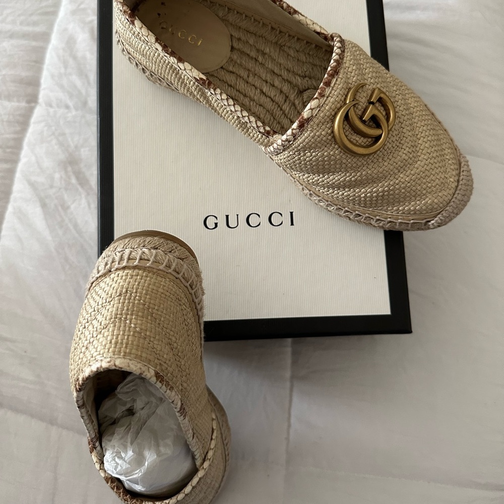Gucci Espadrille Chevron Raffia - Picture 2 of 3